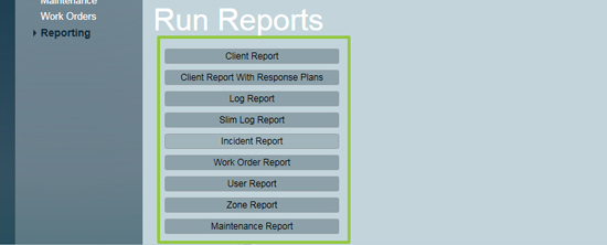 Client Report Screenshots