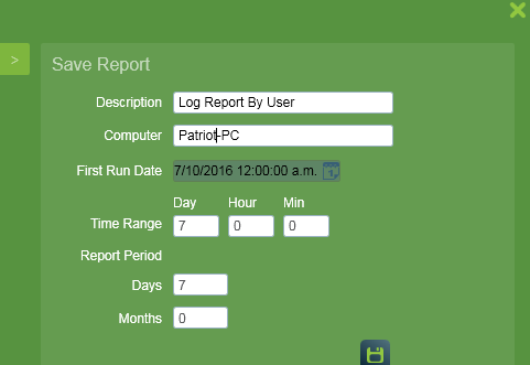 Save Report Screenshots