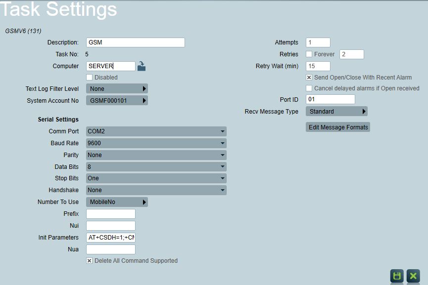 GSMTaskSettings