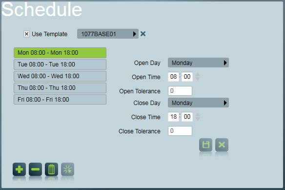 Open Close times