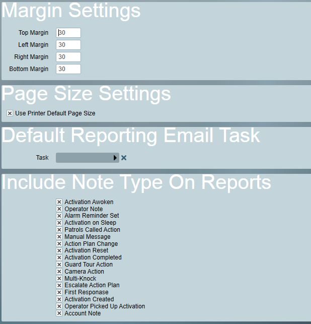 Printer Settings