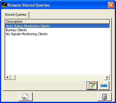browse stored queries