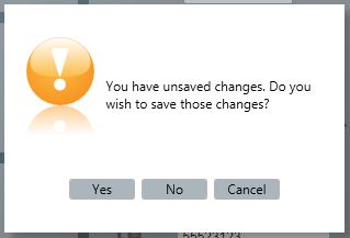 Unsaved Changes pop up