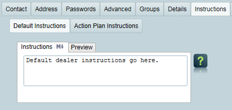 Dealer Instructions