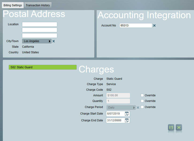 Client Billing setup