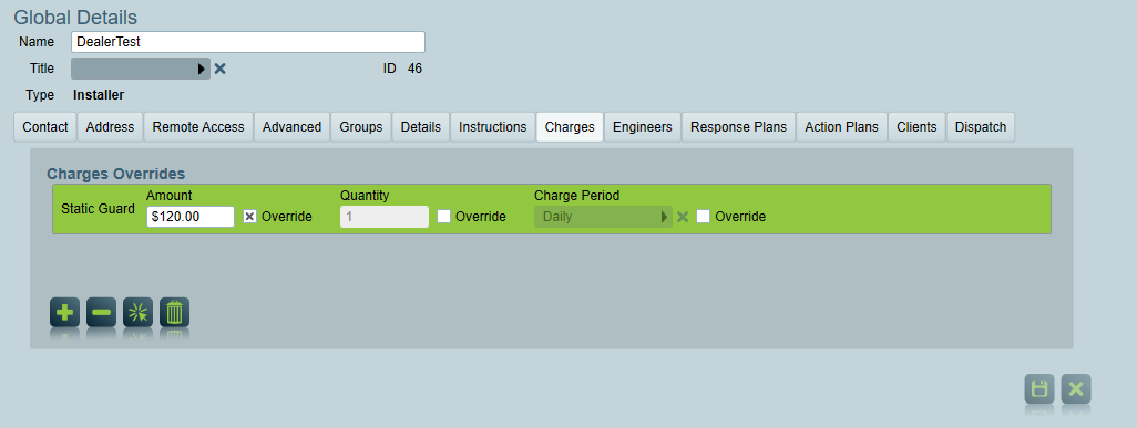 Dealer Billing setup