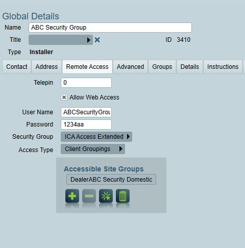 Assigning Client Groupings to an ICA User
