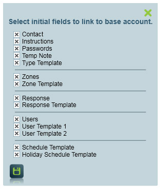 You can chose specific client fields to link.
