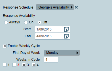 Schedule Availability Options