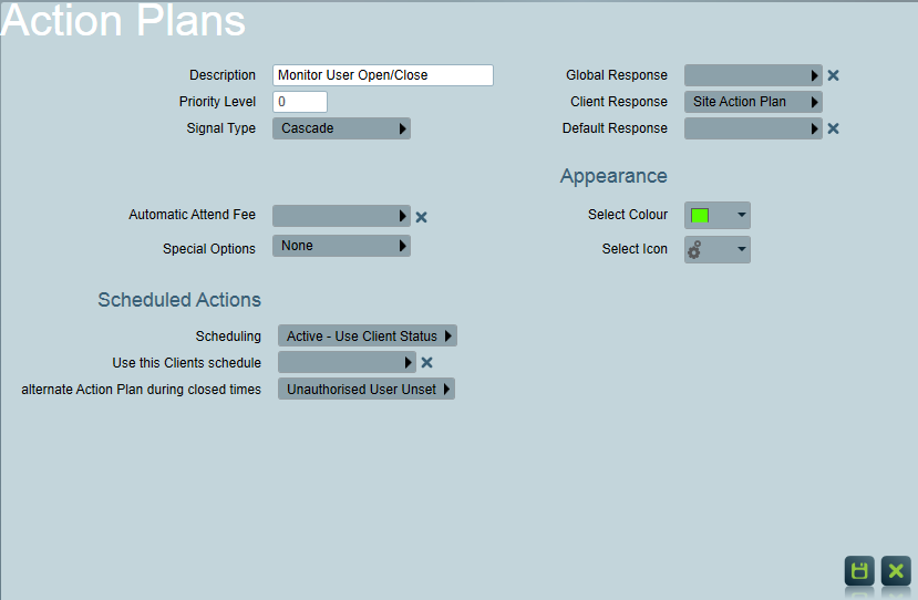 Monitor User Open/Close Action Plan