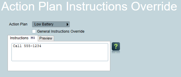 Override Instructions