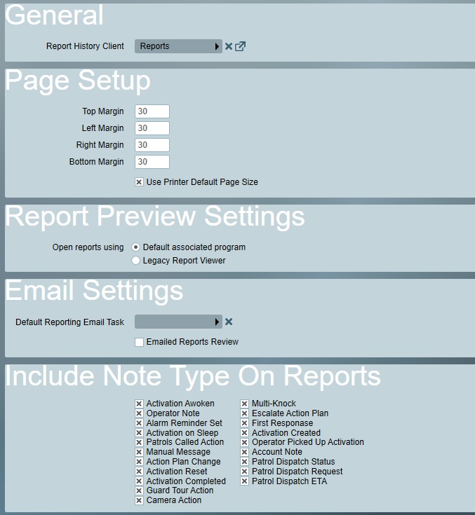 Printer Settings