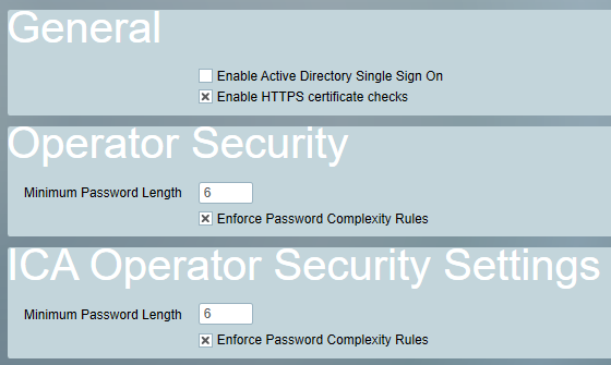 Security Settings