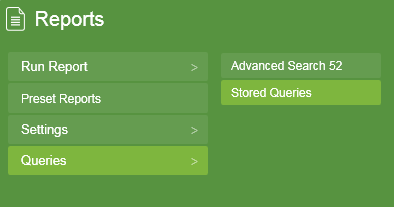 Stored queries from Report menu