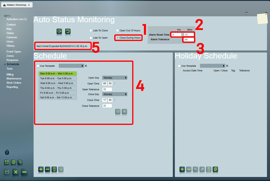 Auto Status Monitoring closed During Hours