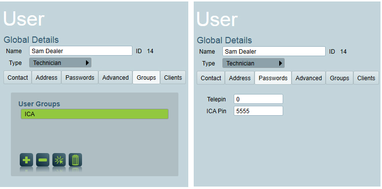 ICA User Settings