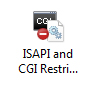 ISAPI and CGI Restrictions Button
